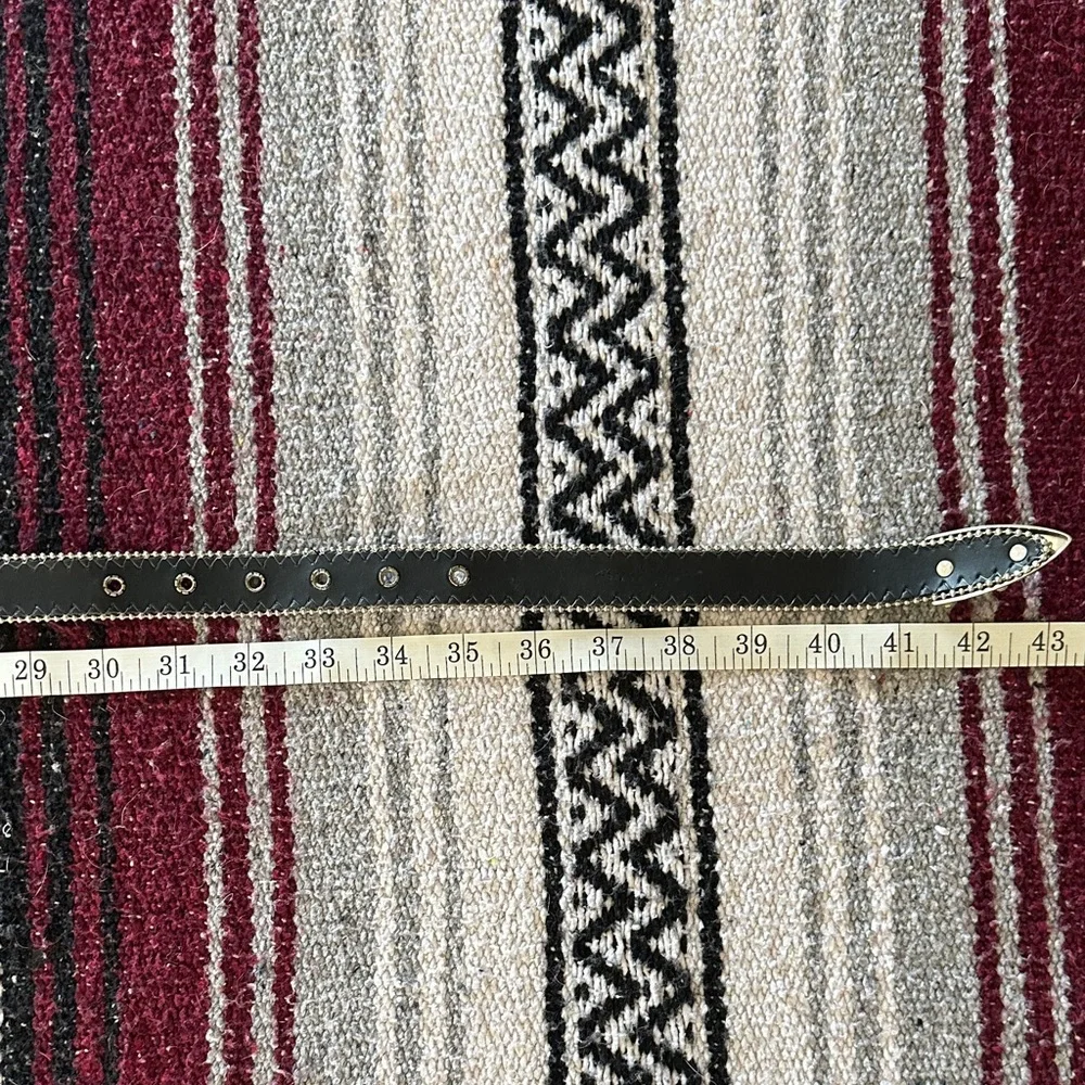 Elite, Fresno California Silver and Crystal Rhinestone Embellished Belt Size L - Picture 8 of 9